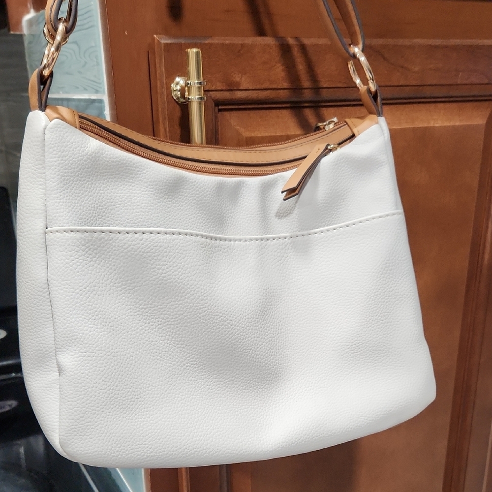 Rosetti White and Brown Shoulder Bag - Picture 2 of 16